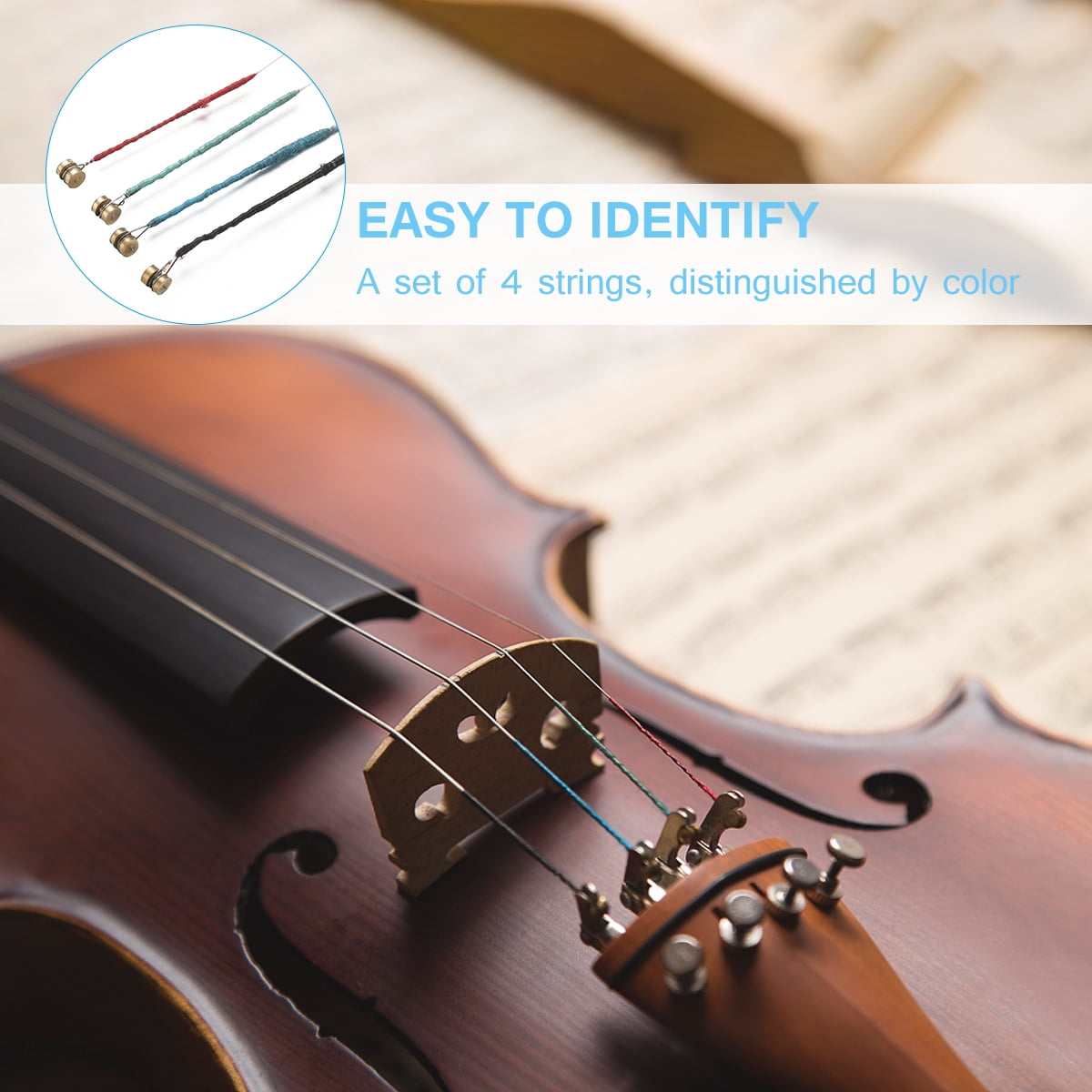 G/D/A/E Violin Wire Strings Student Violin Replacement Useful Violin