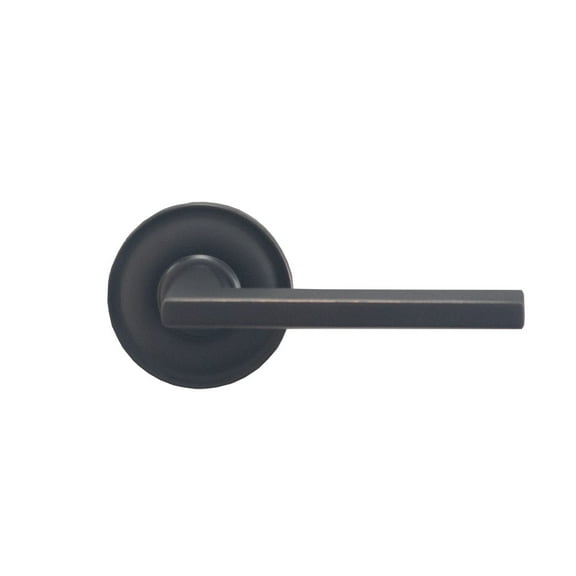 Bravura Hardware 939 Charlotte Lever Passage Lockset with Modern Arched Trim Reversible Adjustable Door Handle Lever for Hallway/Closet, Oil Rubbed Bronze