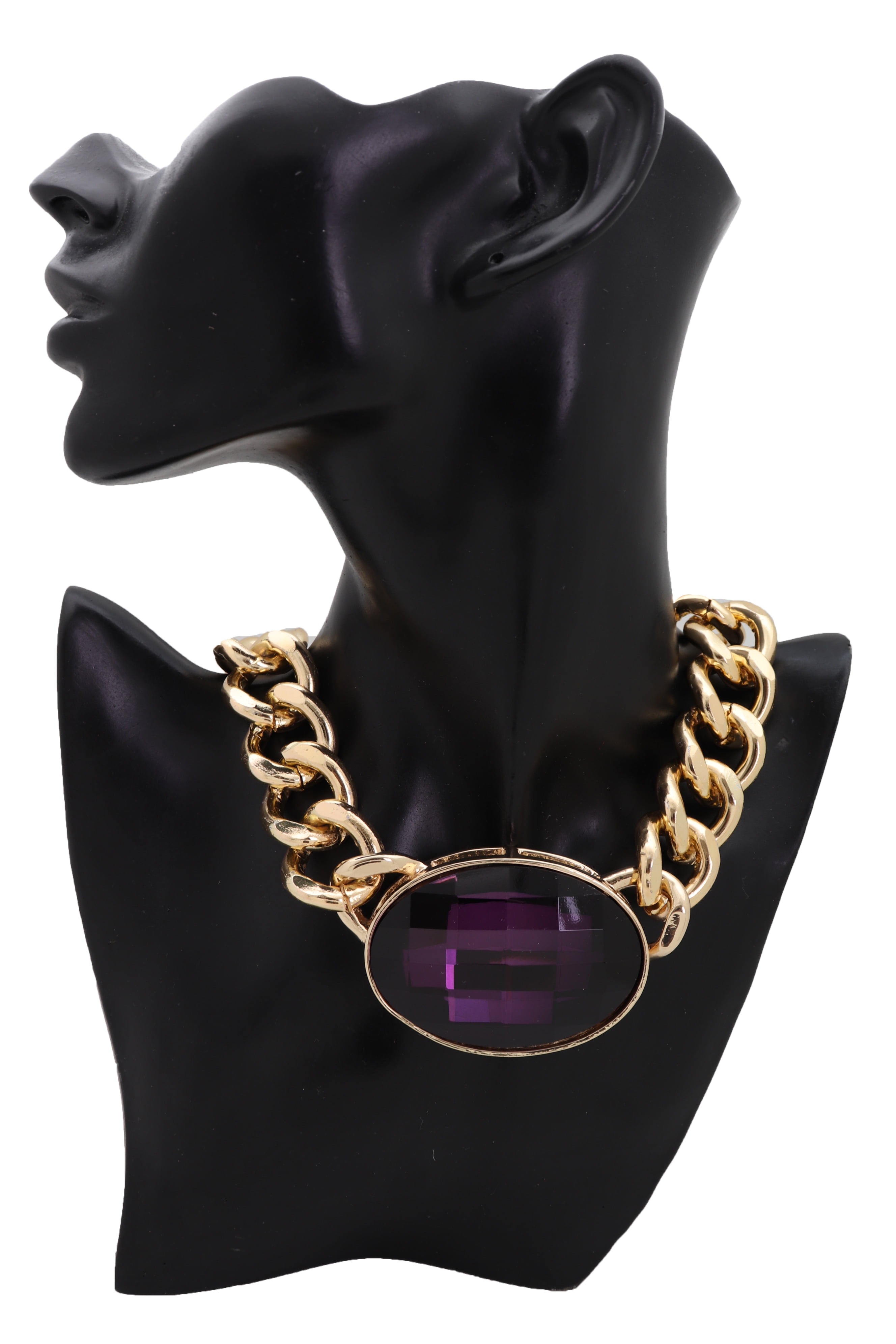 Party Accessory Purple Chain Link Necklace 