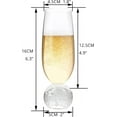 thumbnail image 6 of Champagne Glasses Set of 4, Champagne Flutes, 7 Oz Lead-free Crystal glass, Clear Glasses Set, Bar Glassware, Ideal for Parties, Wedding, Birthday, Christmas, Long-lasting reusable glasses, 6 of 15