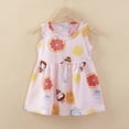 thumbnail image 2 of Économies d'Été Liquidation 2025 Bovxnpu Robes d'Été pour Filles, Robes Décontractées pour Filles, Robe d'Été Imprimée Sans Manches à Col Rond pour Bébés Filles, 2 of 3