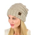 thumbnail image 2 of C.C Women's Chenille Oversized Baggy Soft Warm Thick Knit Beanie Cap Hat-Beige, 2 of 4