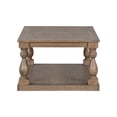 thumbnail image 6 of Oufan 43.5” Rectangular Coffee Table with Storage Shelf, Farmhouse Wood Center Table for Living Room, Modern 2-Tier Tea Table with Open Shelf, Brown, 6 of 6