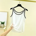 thumbnail image 2 of Cotton Tank Tops for Women Soft Summer Casual Sleeveless Crew Neck Modal Shirt Blouses Comfy Workout Base Tee (XL, White 02), 2 of 5