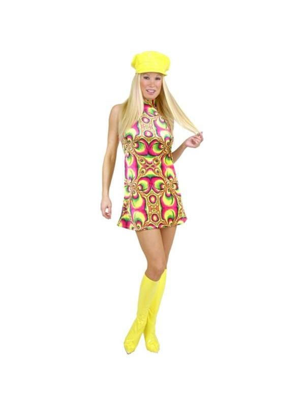 Adult Psychedelic Go Go Girl Costume