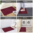 thumbnail image 6 of Front Door Mat Indoor Outdoor Outside Entrance - 16*24in Washable Maroon Thin Bathroom Rugs Fit Under Door, Bath Rugs for Bathroom, Kitchen Rugs Mats for Floor, 6 of 6