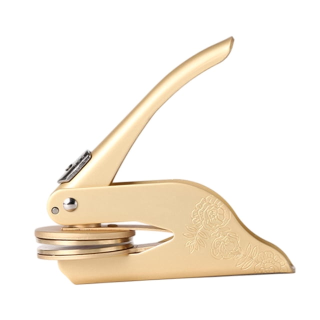tredstone Embosser Stamp Embosser Seal Stamp for Wedding Invitation Envelopes Notepads Gold 9.6x10.6cm