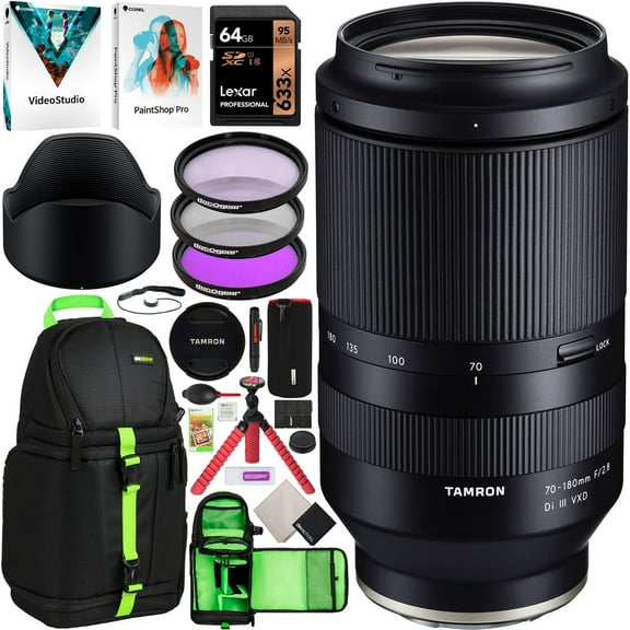 Tamron 70-180mm F2.8 Di III VXD Lens A056 Kit for Sony Mirrorless E-Mount Camera Bundle