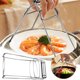 thumbnail image 1 of Utensilios de cocina, pinzas de acero inoxidable para tazones de platos calientes, pinza para platos de microondas con mango antideslizante, portaollas y sartén multiusos, 1 of 9