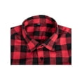 thumbnail image 6 of Men Western Long Sleeve Plaids Detail Button Down Shirt Lightweight Plaid Flannel Jacket Shirt, 6 of 8