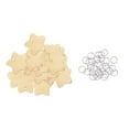 thumbnail image 2 of 50 Pieces 3cm Wooden Birthday Board Tags Circles with Holes and 12 mm Rings Star, 2 of 8