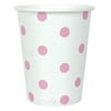 Just Artifacts Polka Dot Party Paper Cups (24pc, Baby Pink)