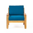 thumbnail image 5 of Christopher Knight Home Grenada Outdoor Wood Club Chair (Set of 2) by  Arm Chairs, Sets, Club Chairs Blue Wood, Acacia, Fabric, 5 of 5