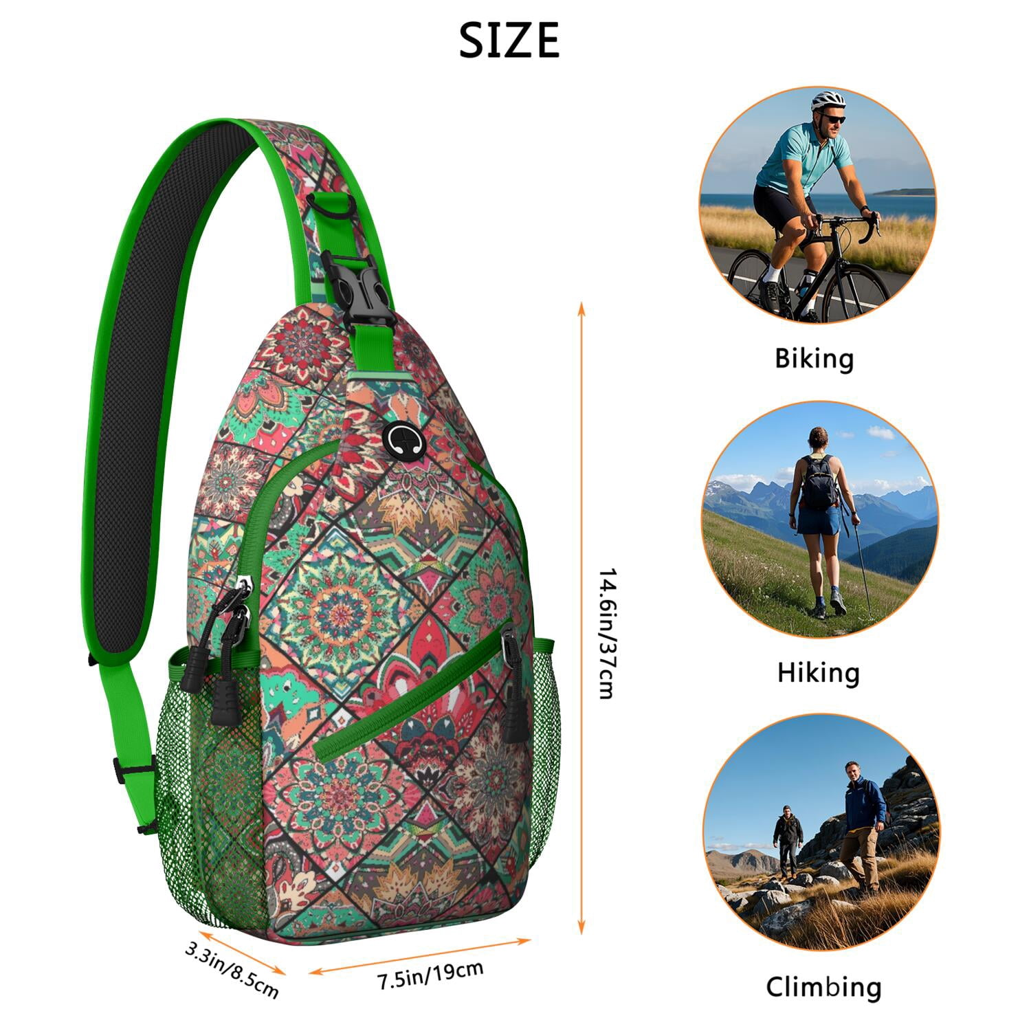 Artistic Home Accents Travel Daypack Anti-Theft Shoulder Backpack for Hiking Vintage & Organized