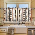 thumbnail image 2 of Yayeee Kitchen Curtains Tier Set of 2 Light Filtering 57"x36" Over Sink Window Panels, Black Abstract Dots, 2 of 7