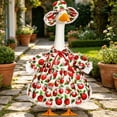 thumbnail image 3 of Porch Goose Outfits, Spring Apple Goose Dress Porch Goose Clothes Cute Lawn Porch Goose Clothing With Hat Fits 23" Cement Plastic Goose Statue for Outdoor Garden Yard Patio Art Decor, 3 of 6