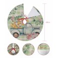 thumbnail image 7 of Teal Spring Easter Christmas Tree Skirt 48 Inches Large Christmas Skirt Tree, Colorful Eggs Truck Eucalyptus Leaves Teal Plaid Tree Skirt Christmas Decorations for Fireplace Party Indoor Outdoor, 7 of 7