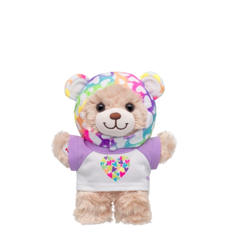 Build-A-Bear Mini Beans® Rainbow Bear Plush Hood & T-Shirt