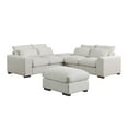 thumbnail image 6 of Miekor Furniture Tatman Linen Blend Sectional with 2 Ottomans 00021, 6 of 6