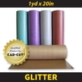 thumbnail image 1 of CAD-CUT Glitter Flake Heat Transfer Vinyl 20" x 36" (1Yard) - Kelly, 1 of 2