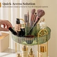thumbnail image 2 of Organizador de maquillaje Aveniee 360 giratorio con soporte para brochas, color verde, 2 of 7