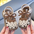 thumbnail image 5 of Afuyipoi ​Girls Closed Toe Sandals, Toddler and Little Kids Sweet Bow Cut-Out Shoes, Soft Sole Non-Slip Ruffle Summer Beach Sandals White Size 12.5 (Little Kids), 5 of 6