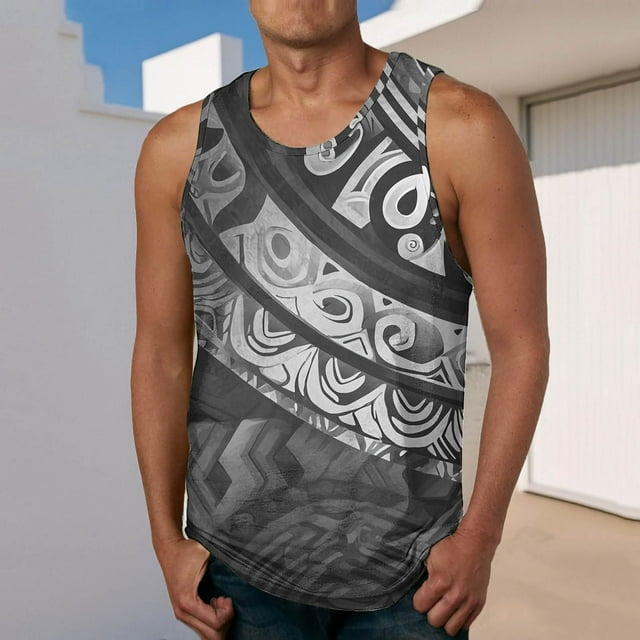 Camiseta sin mangas de cuello redondo para hombre, ropa deportiva para el hogar, pijamas, camiseta de color liso, blusa deportiva, blusa de poliéster para hombre