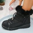 thumbnail image 4 of Winter Snow Boots for Women Warm Fleece Lined Slip On Ankle Booties Platform Non Slip Outdoor Work Shoes, 4 of 6