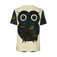thumbnail image 3 of Balery Owl with Mandala Baseball Jersey for Men Casual Button Down Shirts Short Sleeve Active Team Sports Uniform-Small, 3 of 9