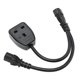 thumbnail image 4 of Cable IEC320 C13 UK, enchufe hembra a C14 macho, 1 entrada y 2 salidas, carcasa de PVC aislada impermeable, Cable divisor IEC320 Y de 100-250V, 4 of 5