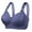 Dark Blue, variant on AnuYalue Luxury Embroidery Bra Full Coverage Wireless Bra Non Padded Minimizer Bra Shaping Bra with Convertible Straps
