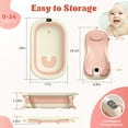 thumbnail image 5 of Rupoun Foldable Baby Bathtubs, Collapsible Bathtub for Infant Newborn Boys and Girls, Portable, Plastic, Pink, 5 of 9