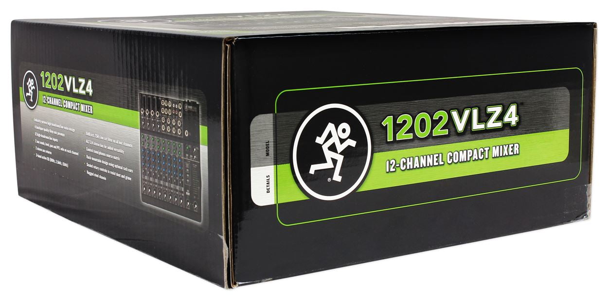 Mackie 1202VLZ4 12-ch Analog Low-Noise Mixer w/ 4 ONYX Preamps + Free Speaker !