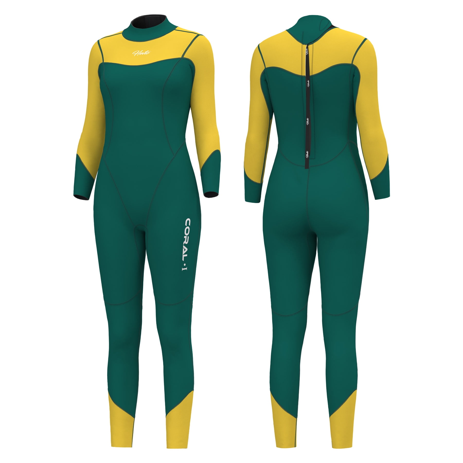 Hevto Wetsuits Women 3mm Neoprene Full Diving Suits Surfing Swimming