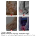 thumbnail image 4 of Big Toe Spacer, Prevent Rubbing Skin Friendly Toe Separator Straightener Reduce Pain 10 Pair Elastic Sleeve  For Hammertoe For Night, 4 of 8