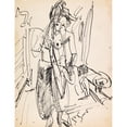 thumbnail image 2 of Ernst Ludwig Kirchner 19x24 Black Ornate Framed Double Matted Museum Art Print Titled: Female Act (1912), 2 of 5