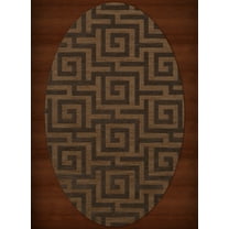 Dalyn Dover Area Rug DV13 Dv13 Caramel Squares Maze 8' x 10' Oval