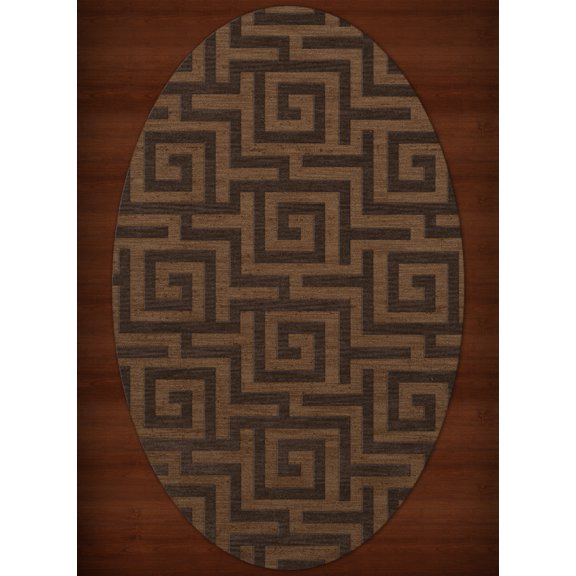 Dalyn Dover Area Rug DV13 Dv13 Caramel Squares Maze 8' x 10' Oval