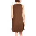 thumbnail image 4 of LAVA Women’s Plus Size T Shirt Dresses with Pockets Casual Sleeveless Summer Dress Beach Dresses (Brown, XL), 4 of 7