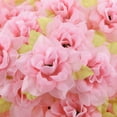thumbnail image 3 of 50 Piezas Rosa Flores Artificiales Cabezas Hoja Boda Decoración Del Partido en hogar Rosado Macarena Rose de seda, 3 of 6