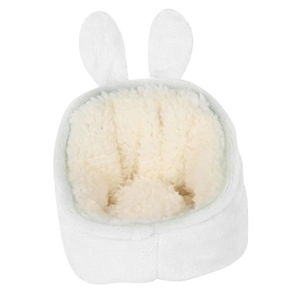Small Pet Guinea Pig Bed Hamster House Basket Bedding Cozy for Squirrel White