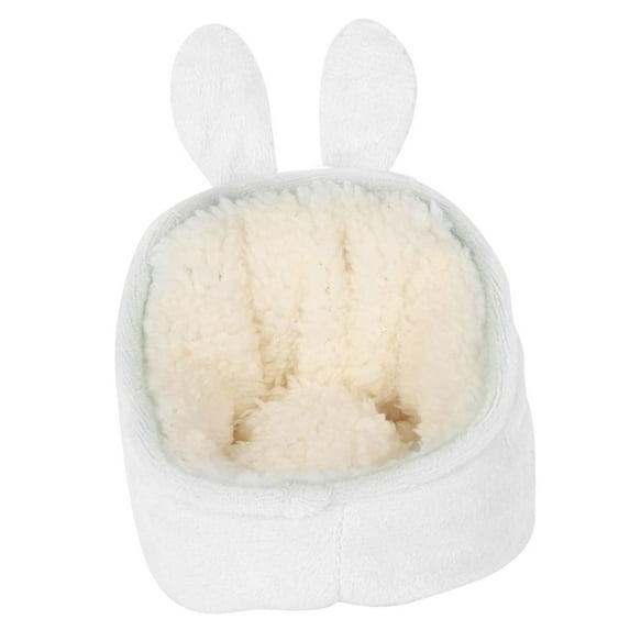 Small Animals Guinea Mini Bed Warm Hamster Basket Cloth Cozy Accessories Sleeping Bag for Bunny Outdoor Squirrel Rabbit , White