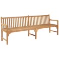 thumbnail image 2 of vidaXL Solid Teak Wood Garden Bench with Multi Colors Cushion Outdoor Seat, 2 of 3