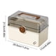 thumbnail image 3 of Botiquín de primeros auxilios familiar grande con asa, organizador portátil para suministros médicos, atención de emergencia en el hogar, contenedor plegable de plástico beige con múltiples compartim, 3 of 6