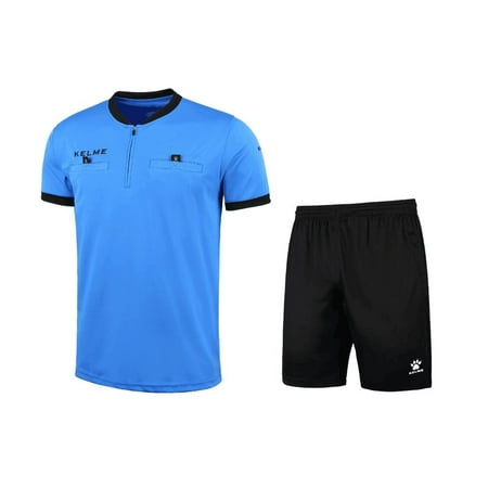 KELME Pro Soccer Referee Jersey Uniform Short Sleeve - Includes Ref Shirt