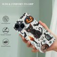 thumbnail image 3 of Black Halloween phone case suitable for iPhone 13 Pro, pumpkin skull bat pattern suitable for men and women, fashionable ultra-thin shock-absorbing cute phone case, 3 of 4