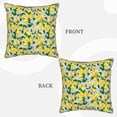 thumbnail image 3 of Fotbe Lemon1 Pattern Velvet Decorative Throw Pillow Covers with Elegant Piping, Soft Plush Cushion Cover for Sofa, Bed, Car, Office-20"x20", 3 of 8