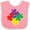 Pink and White, variant on Inktastic Autism Awareness Month Puzzle Boys or Girls Baby Bib