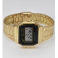 thumbnail image 3 of Fashion Women Men's Water Resist Metal Band Retro Style Sports Digital Watch (Gold/Black), 3 of 4