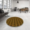 thumbnail image 4 of Ahgly Tapis Rond Lavable en Machine Intérieur Transitionnel Rouge Nuit, 5 Pieds Rond, 4 of 7